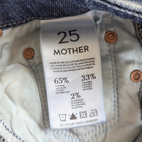 MOTHER Denim The Looker Skinny Jeans Deja Vu Wash Size 25 - Picture 7 of 10